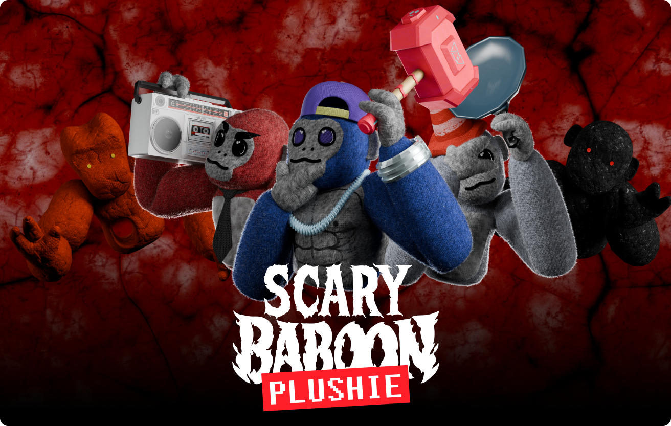 SCARY BABOON PLUSHIES & MERCHANDISE – Scary Baboon